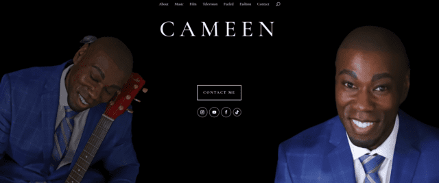 Cameen - Actor / Model / Singer - Redesigned website - Website Designs By Lisa